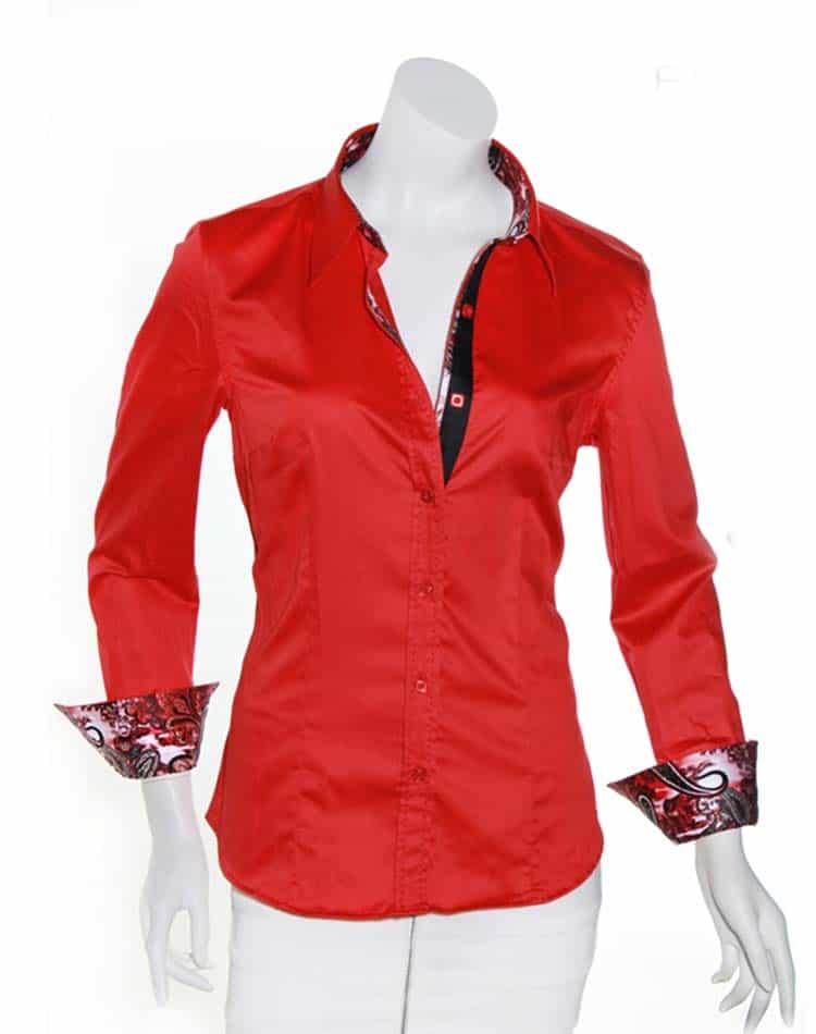 Red Dress Shirts For Women