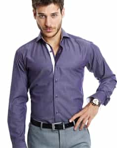 Maceoo Shirts | Wall Street Purple Pearl 0107