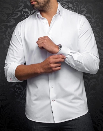 Modern Sophistication: Long Sleeve White Designer Shirt by Au Noir ...