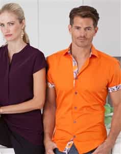 Short Sleeve Shirt | Orange Shirt- Bertigo nani 26