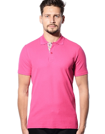 Pink Polo Shirt- Men Short Sleeve Designer Pink Polo | Next Level Couture